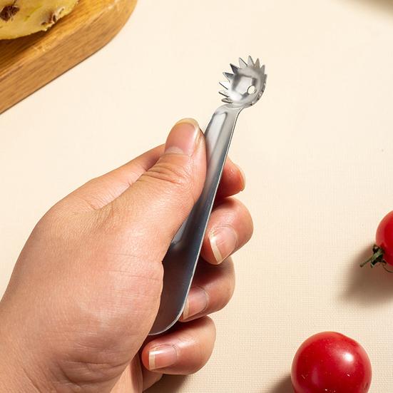 2Pcs Stainless Steel Tomato Corer Strawberry Baller Pitter Huller Multi-Function Vegetable Pineapple Eye Fruit Stem Remover Home Kitchen Tools