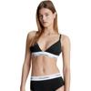 Calvin Klein Letter Print Triangle Bralette Women Underwear Black 000QF5650E-001
