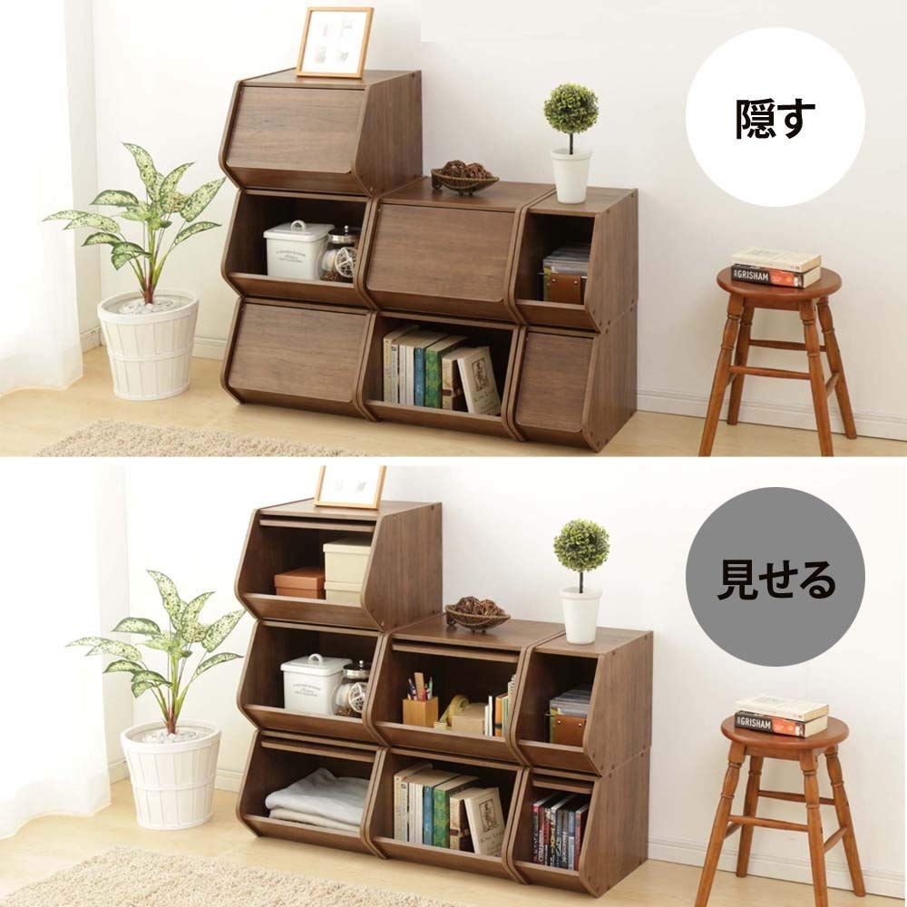 IRIS Ohyama Storage Box Brown 40 x x Set of 2 38.8 30.5cm STB-400D