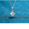 Bague Ringen Echte 1 oder 2CT Moissanite Diamant Anhänger Halskette S925 Sterling Silber Funkelnder Verlobungs-Hochzeitsanhänger Schmuck