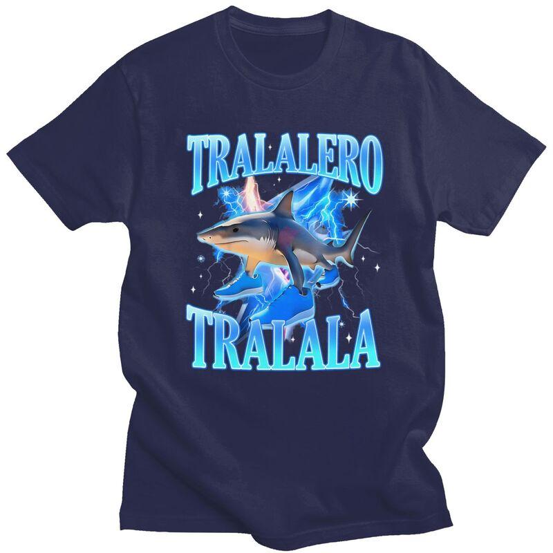 

Tralalero Tralala Shark Meme T Shirt Unisex Short Sleeve Tshirts Summer Casual Graphic Tee Cotton Loose Oversized Clothing 4XL
