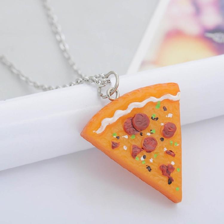 7Pcs Fun Pizza Pendant Necklace/Keychain Accessory for Daily Wear Dates Parties