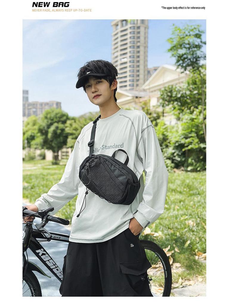 2025 Plaid Nylon Crossbody Bag - Versatile, Lightweight & Unisex for Casual Sports