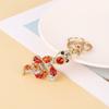 Colorful Rhinestone Snake Keychain Fortune Zodiac Snake Year Key Ring Women's Bag Pendant  Couple