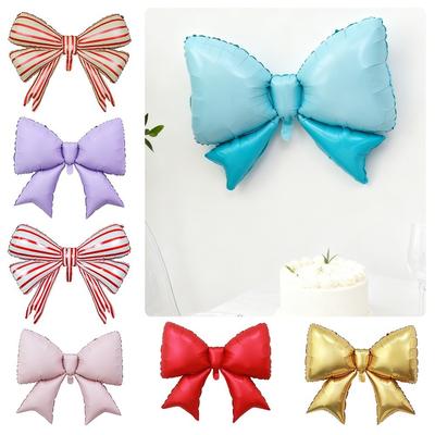 Cute Multi-purpose Bow Balloon Ins Style Large Size Foil Balloon Lightweight Matte Balloon Gender Reveal