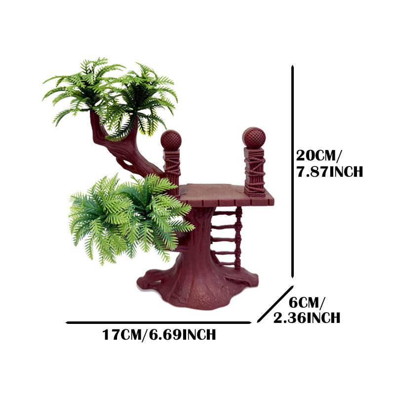 DIY Dinosaur Jurassic World Scene Decoration Toys Ornaments Hunting Beast Trap Tower Tree Head Action Figure For Kid Boy Gifts