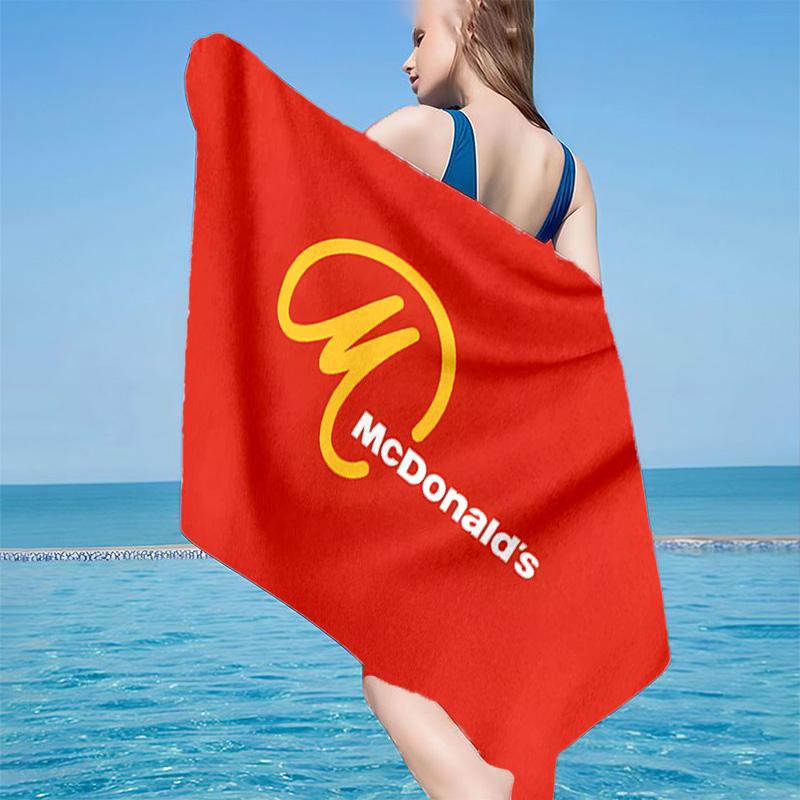 MCD Food Microfiber Beach Towel, Soft And Absorbent, Quick-Dry, Ideal for Summer Travel, Beach Essential, Swimming Pool Gifts
