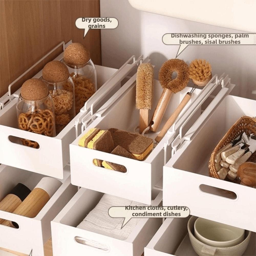 Large Capacity Under Sink Shelf Drawer Type Cabinet Storage Box Durable Cabinets Organizer  Bedroom