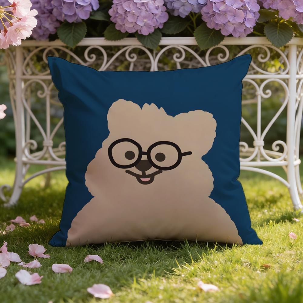 Anime Q-Quokka Kussenhoes Huis & Auto Dubbel Gebruik Kussensloop: Omkeerbaar voor optimaal comfort.