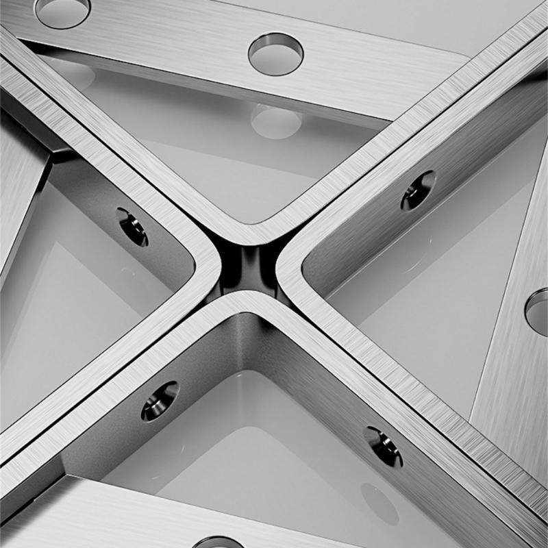 2Pcs Stainless Steel Support Brackets Heavy Duty Triangular Frame Wall Shelf Right Angles Support Stand Enduring