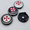 4pcs Umbrella Logo Badge Emblem Car Wheel Center Caps O.D 60MM Clips 56MM Wheels Hub Cap Rim Hubcaps Dust Cover Car Accessories