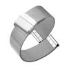 Reinherz Watch Band Wristwatch Waterproof Stainless Steel Glossy 0.6 Mesh Slide Type Buckle Classic Milanese Metal Belt Bracelet One-touch Spring Bar