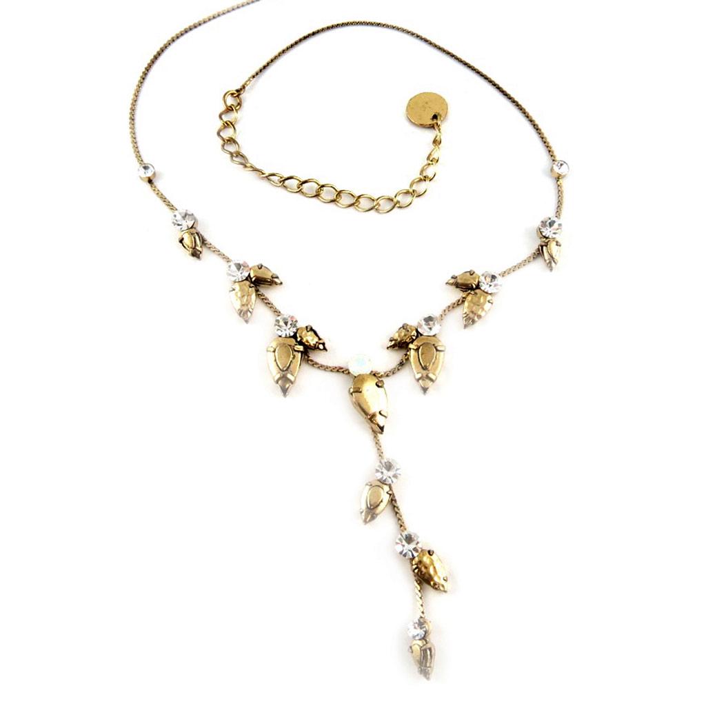 Les Trésors De Lily [D8876] - White Gold 'Buds' Designer Necklace