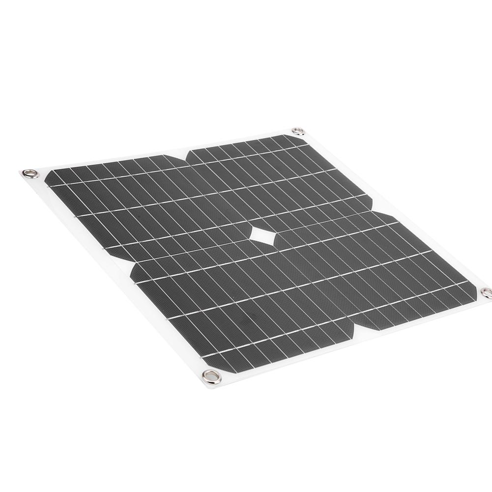 25W 5V SemiFlexible Solar Panel Charging Board Mobile Phone Charger for Outdoor Travel Camping