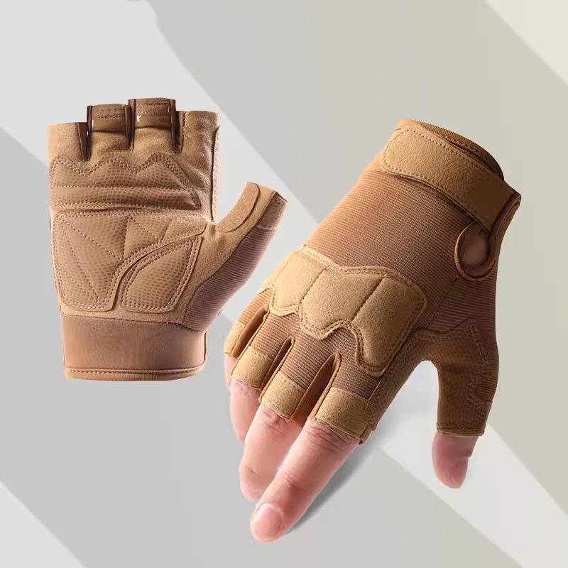Men's Non-Slip Half-Finger Gloves - Durable for Spring/Summer Cycling, Mountaineering, Outdoor Sports, Training, and Fitness