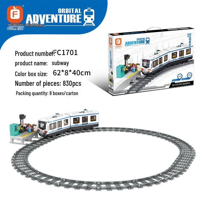 

Набор строительных блоков для электрического поезда метро в гонконгском стиле для детей