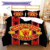 Man Utd Bedding Quilt Set Quilt Cover Pillowcase Home Decoration Birthday Gift (1 * duvet cover + 2 * pillowcase, without core)