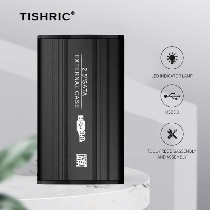 Boîtier pour disque dur - ZH16663 - USB 3.0 - SATA - 2.5 pouces - Noir
