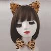 Leoparden Kostüm Set Leoparden Ohren Schwanz Schleifen Nase Handschuhe Tier Kostüm Set Zubehör Kinder Halloween Cosplay Requisiten
