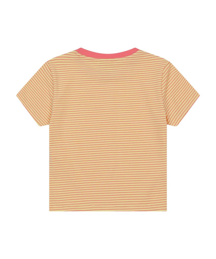 SUNDAY FRUIT MARKET W) Mini Sun Stripe Tee Lemon