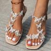 Women's Sandals Bohemia Style PVC Sandals Flat Summer Shoes Women 2025 New Summer Sandals Beach Summer Footwear Sandalias Mujer