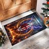 Tappeto in Flanella Stampato AC Milan Antiscivolo Morbido Poliestere Tappeto per Pavimento Tappetino Decorativo da Interno per Camera da Letto Soggiorno Divano Sala Giochi Decorazione Casa