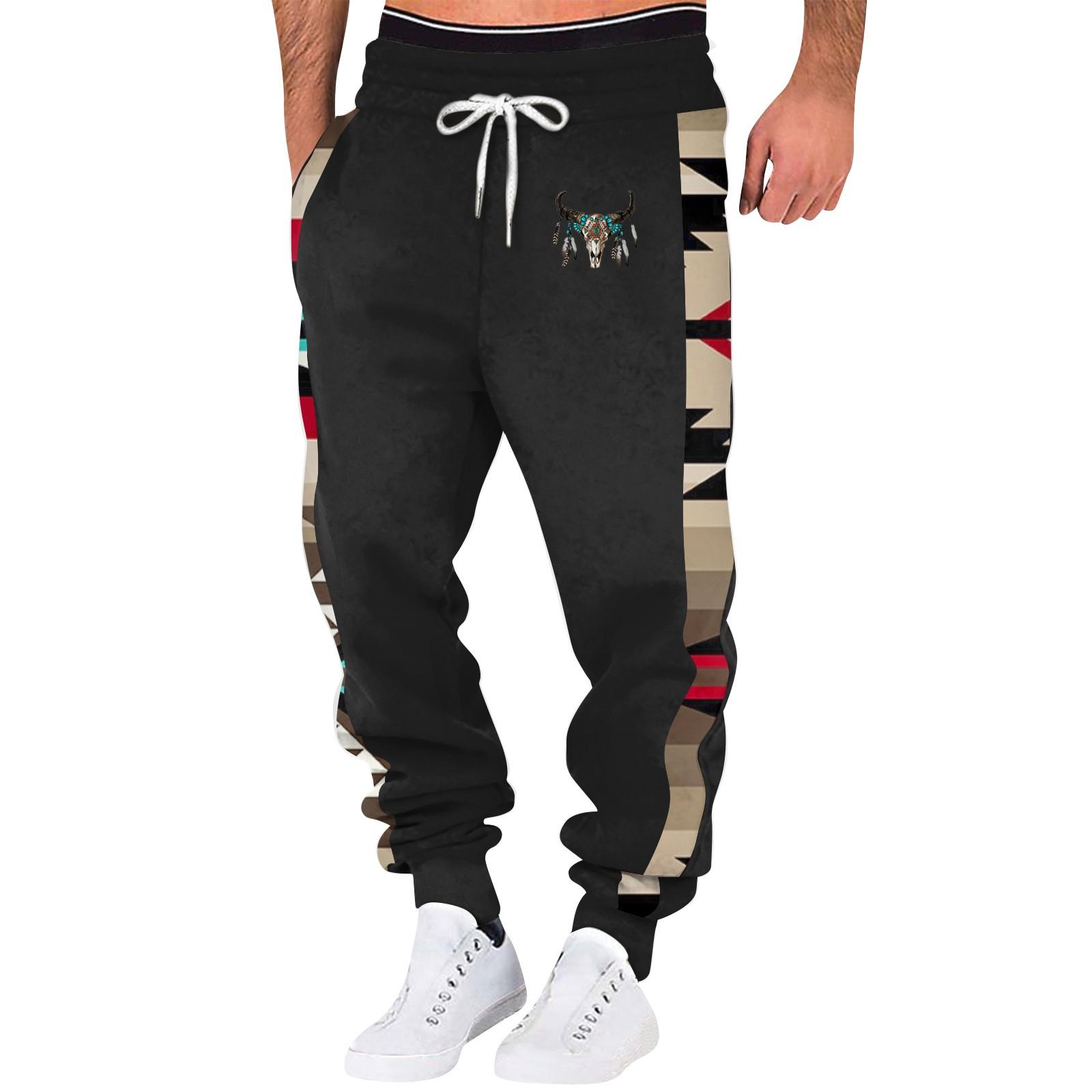 

Весенние спортивные брюки для фитнеса мужские свободные повседневные спортивные штаны из хлопка L чёрный