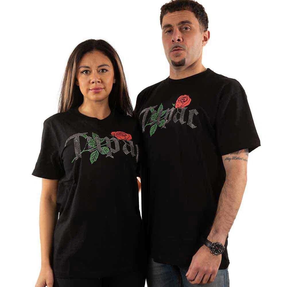 Tupac Rose Official Logo Mens Unisex T-Shirt S