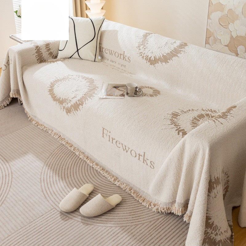 Simple Four Seasons Universal Sofa Cover Towel Sofa Cushion Elastic All Wrapped Cover Cover Winter Plush Non-Slip Sofa Cover