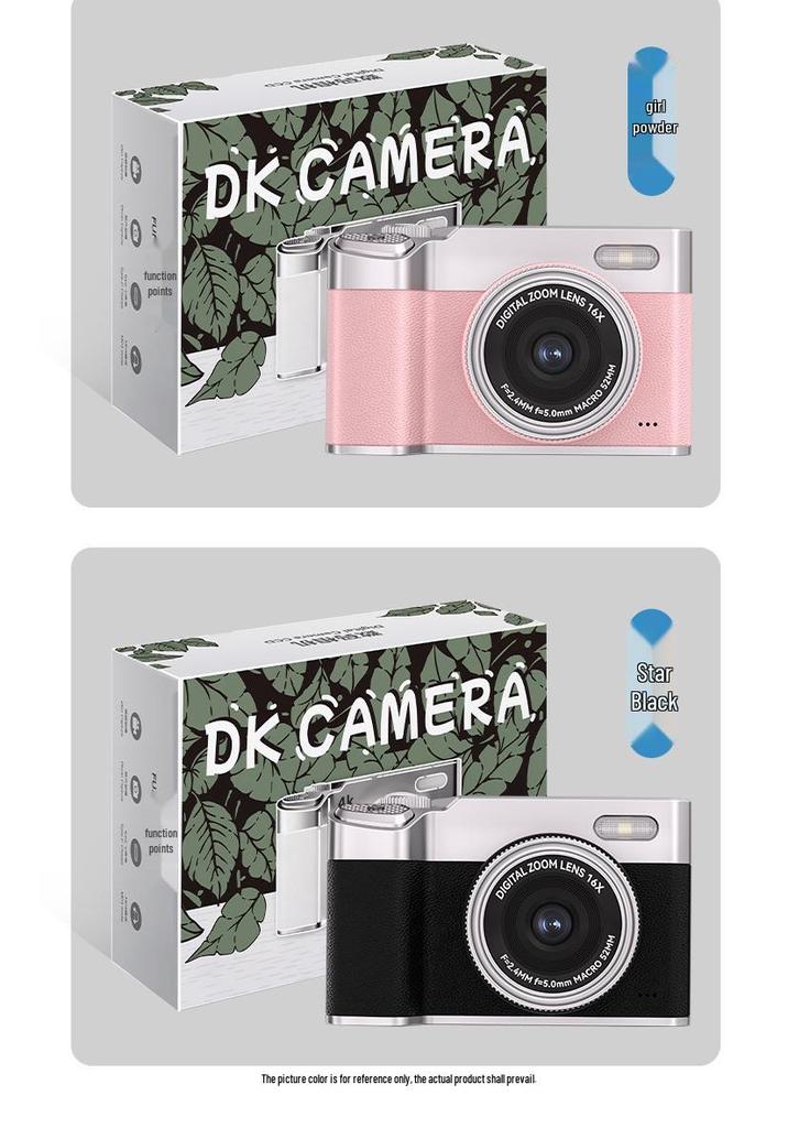 Campus Vlog High-Pixel Dual-Lens Camera with 16X Zoom and HD Video Recording