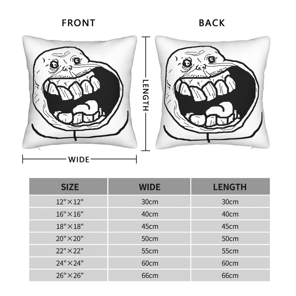 Trollface Meme Rage Comic Funny Troll Joke Internet Pillowcases Retro Trendy Pillow Case For Sofa Home Decoration Pillow Cover
