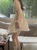 2024 Summer French Floral Puff Sleeve Dress for Women