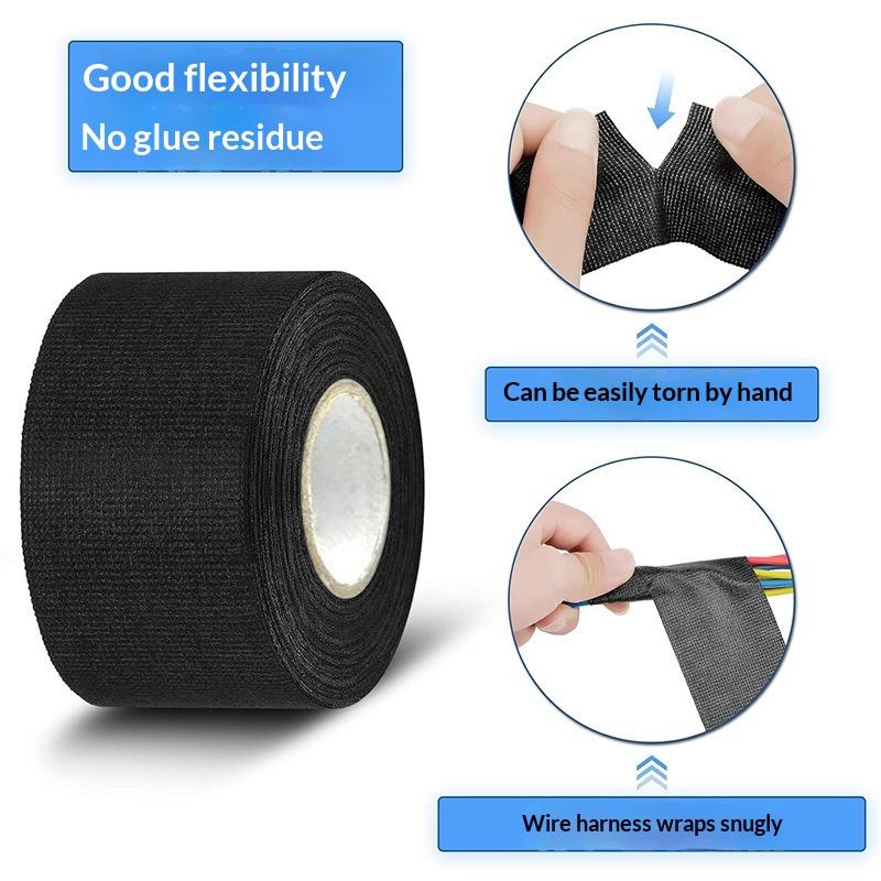 9/15/25/32/38/50Mm Electrical Insulating Heat Resistant Harness Tape Car Cable Harness Wiring Loom Protection Waterproof Tape