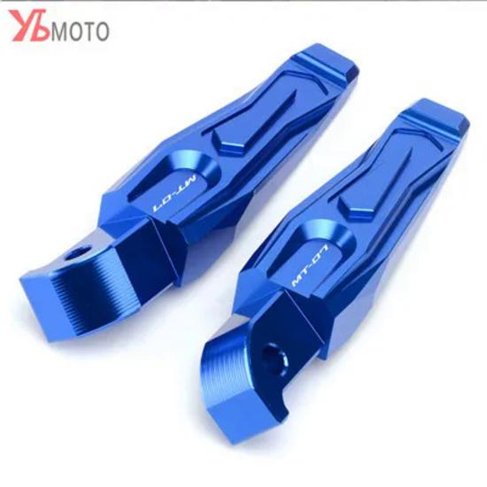 Motorcycle CNC Foot Pegs Rear Passenger Footrests Fit For Yamaha MT07 MT 07 MT-07 2014-   With Laser Logo
