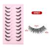 New Middle East cross-border cat eye false eyelashes, eye tail elongated transparent stem eyelashes 10 pairs flat factory