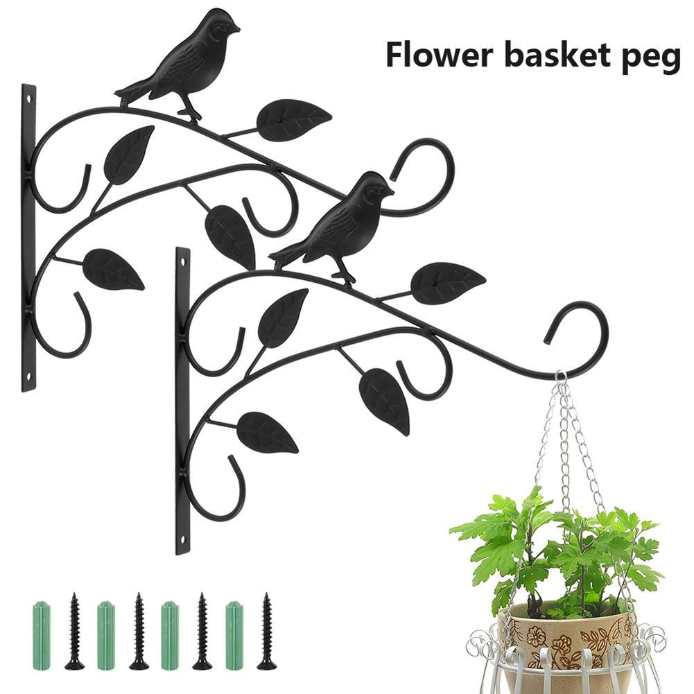 Hanging Plant Bracket Wall Mounted Decorative Hanger Hook Plant Hanger Hooks for Hanging Bird Feeders Flower Pot Basket