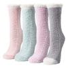 4 Pairs Women's Winter Warm Socks -Fuzzy Thick Thermal Fluffy,Soft Cute Home Slipper Socks,Fashion Sleeping Socks for Daily Wear