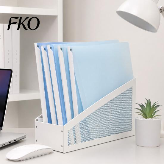 Colorful Document Organizer 5PCS Side Opening File Folder, with Rotating Sliding Bar, Lightweight Clip Folder Durable PP Gradient Color