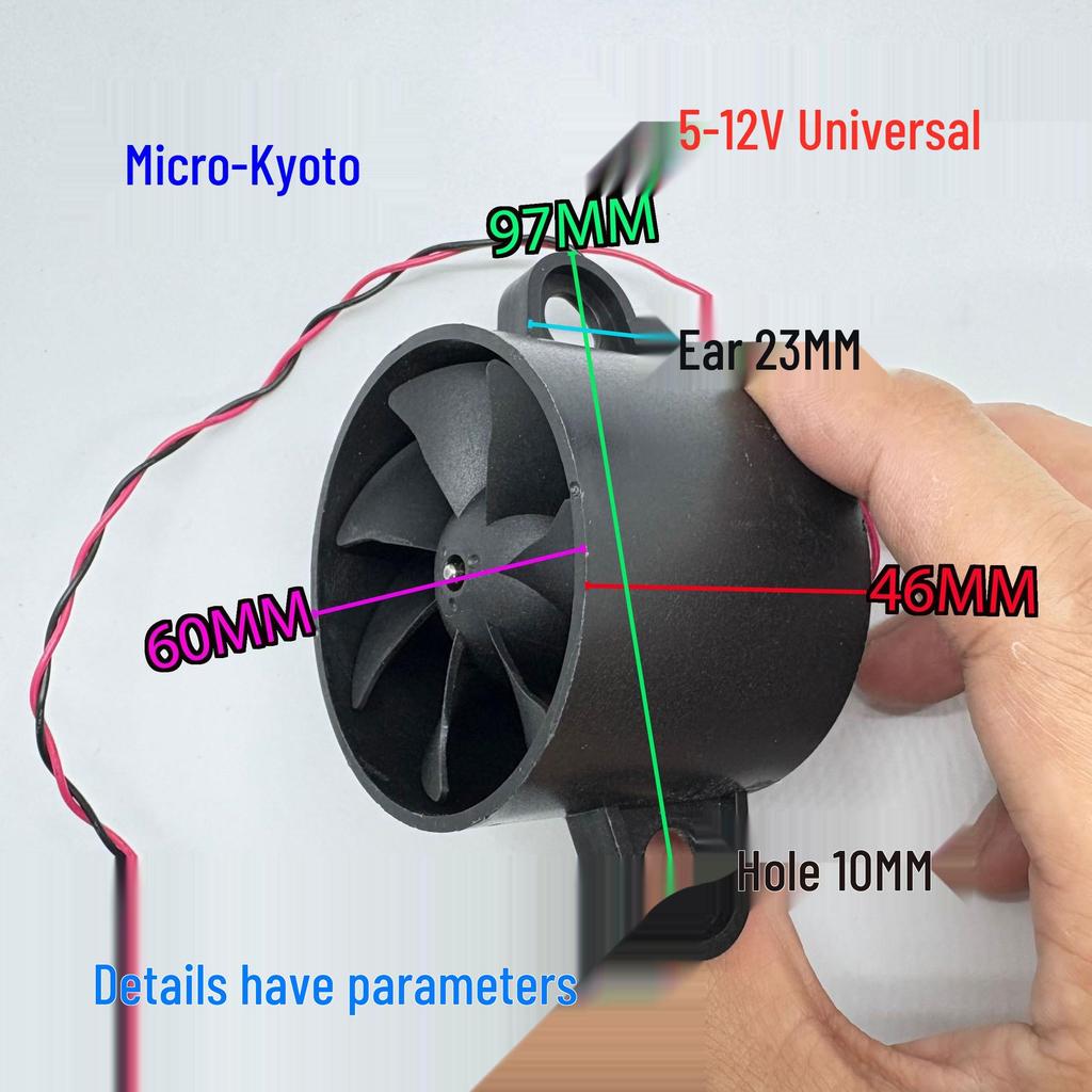 Wei Jingdu 97x60x46MM Kulatá turbína ventilátoru pro nabíjecí základnu zametacího robota