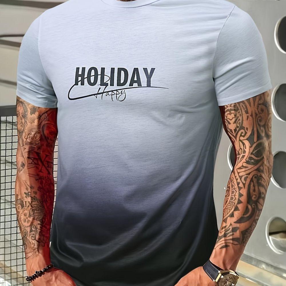

2024 New Men s T-Shirt Short Sleeve Tops Summer Clothing Oversized Gradient Graphic Fashion Street For Male Shirts 5xl Tees New 2XL