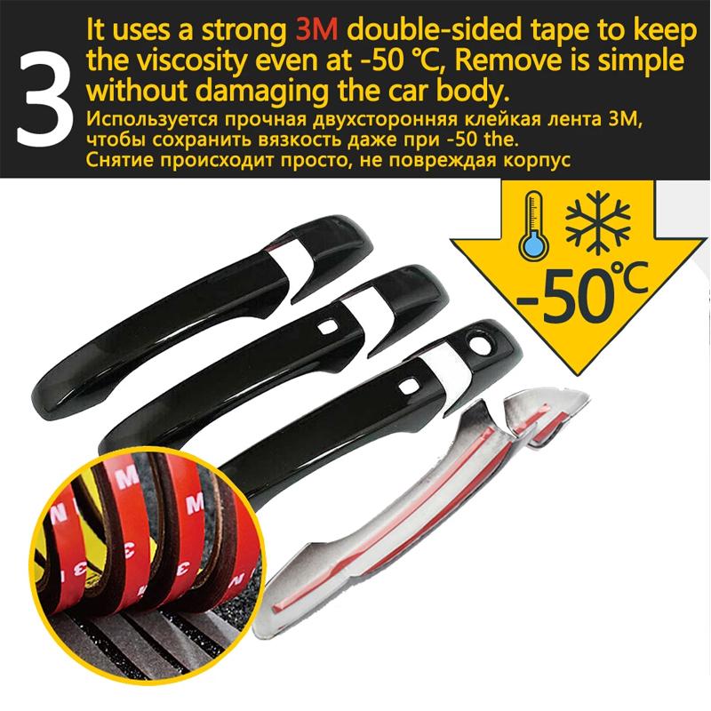 For Renault Megane 4 MK4 IV 2016~ 2018   Gloss Black Door Handle Cover Car Exterior Accessories Rustproof Stickers