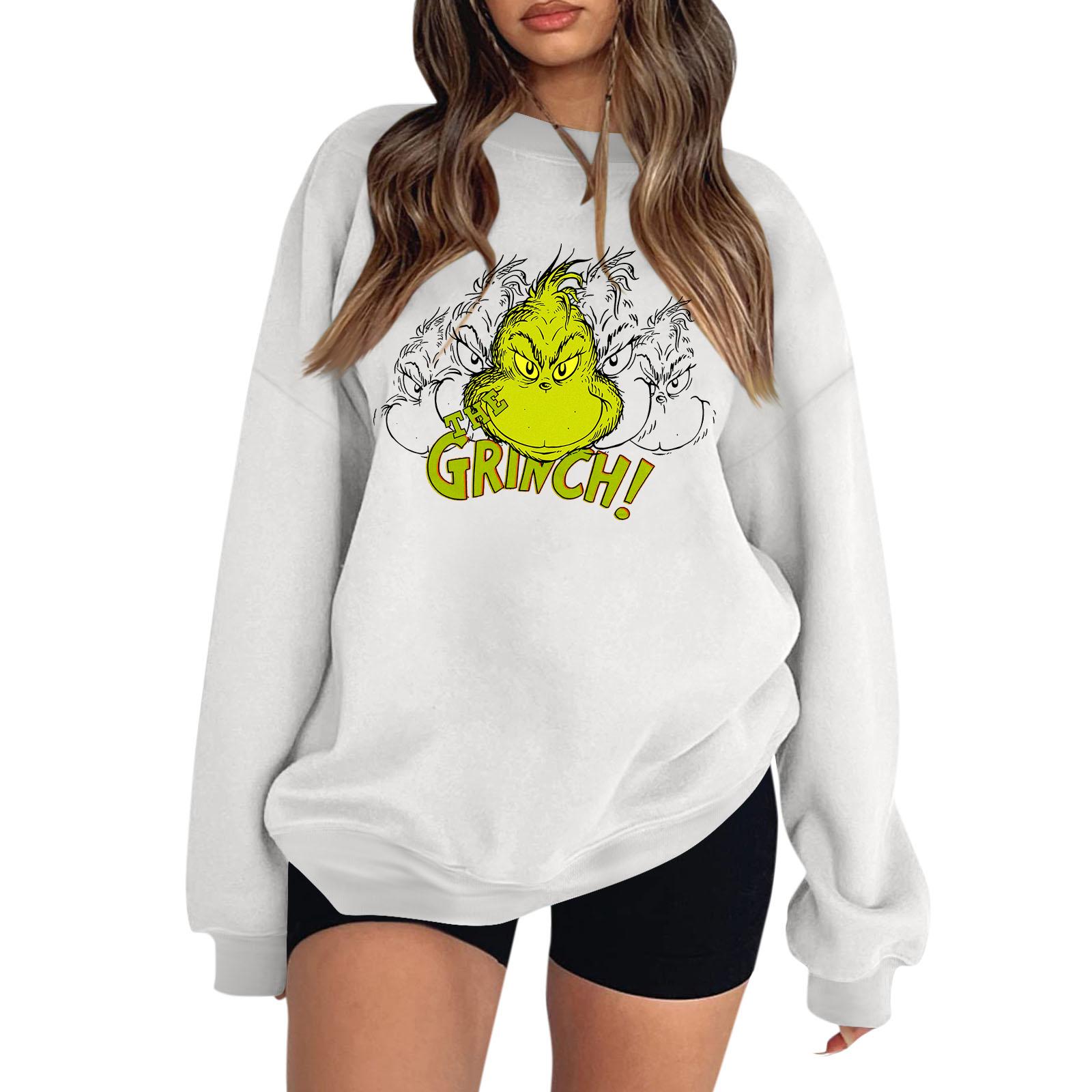 

Женская толстовка Colorblock с длинным рукавом и круглым вырезом, повседневная, удобная, свободная, легкая, женская толстовка XXL белый