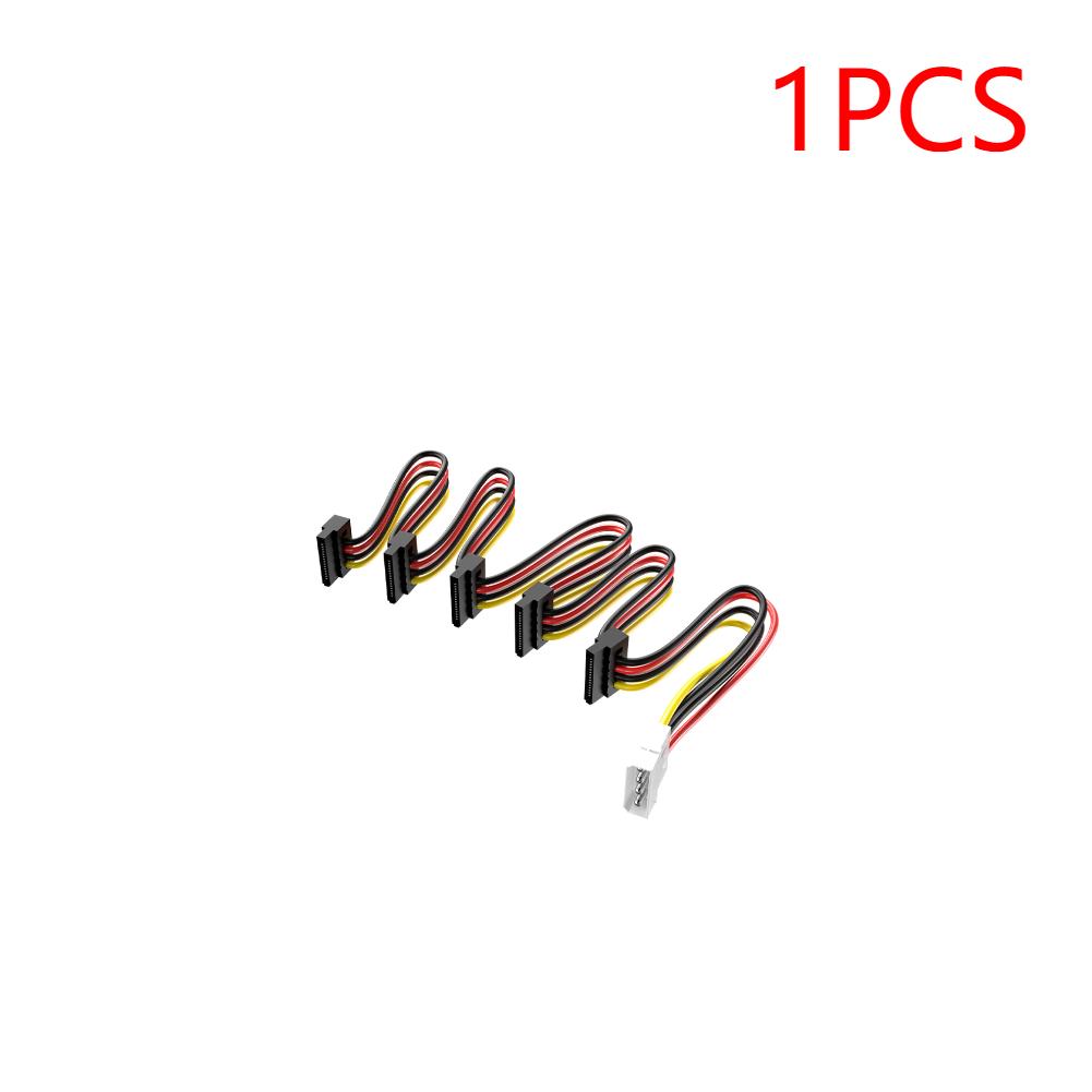 

1-3Pcs DIY Power Connectors Hard Drive 1 to 5 SATA Power Cable Adapter Splitter Cables Hard Drive Power Supply Cord