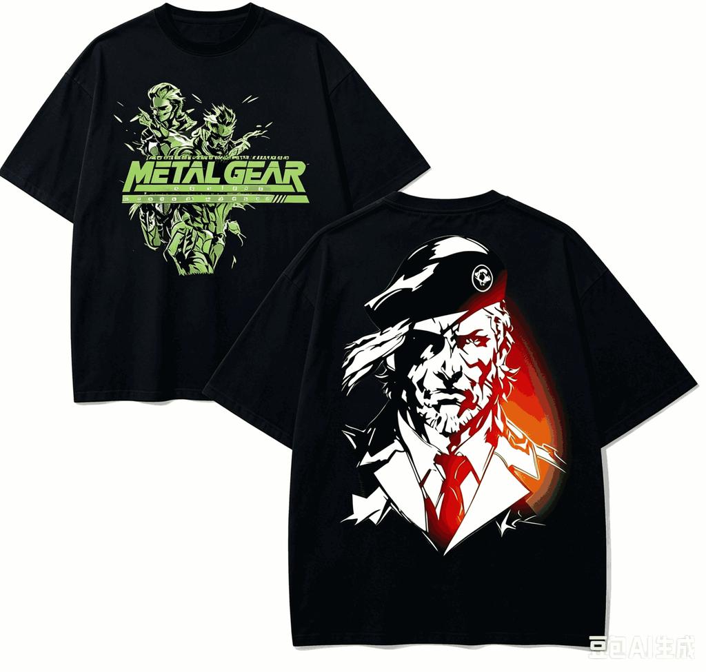 T-shirt per Amanti di Metal Gear Solid Anime Harajuku Cotone Nuovo Modello High Street Fashion Unisex Oversize Alta Qualità Prodotto Caldo Maglietta