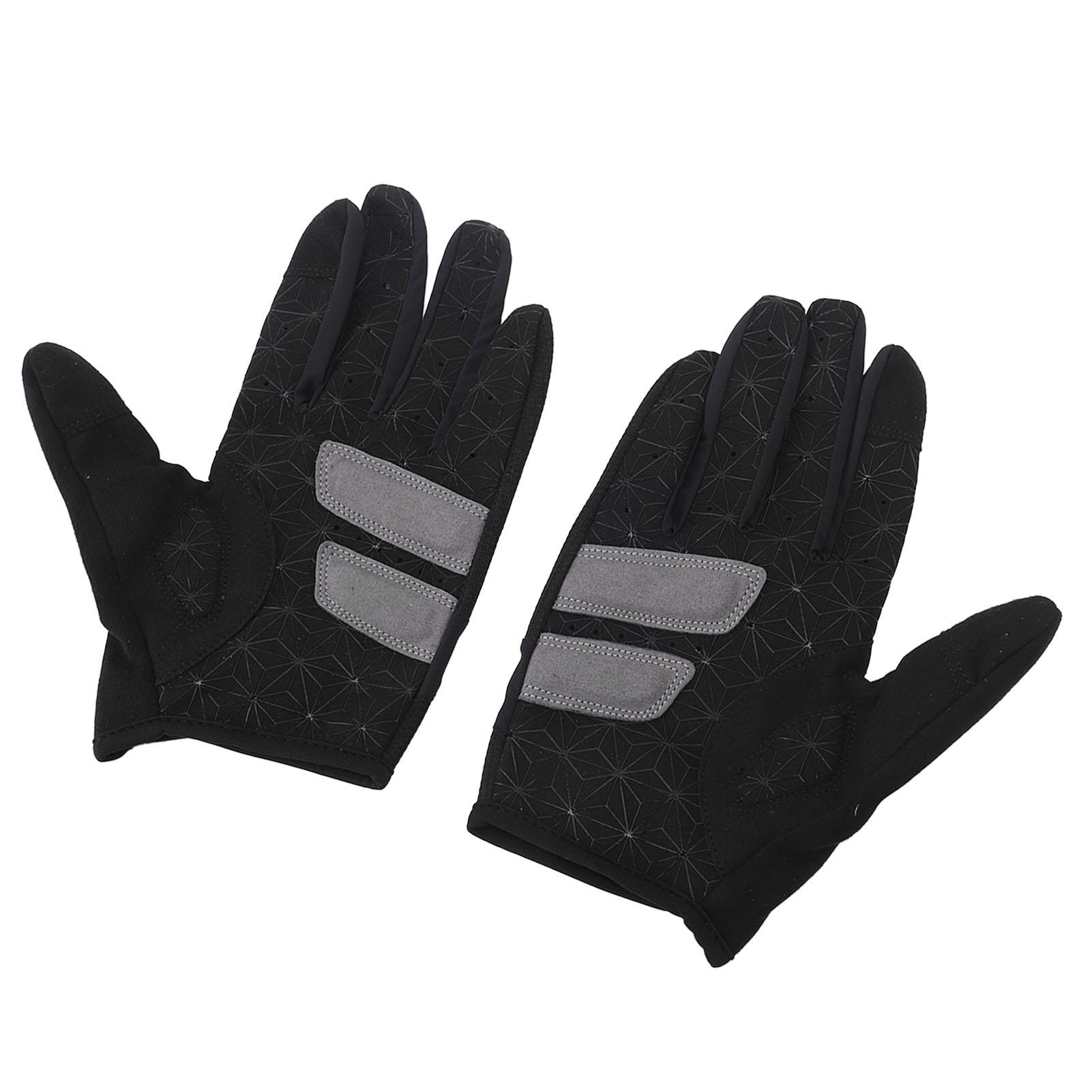 1 Pair Cycling Gloves Shock Absorbing Dual Finger Touch Screen Light Thin Elastic Mountain Bike Gloves with Towel Cloth