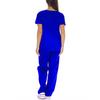 Women Short Sleeve V-neck Tops+Pants  Working  Set Suit