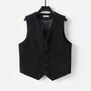 Men's Retro British Plus Size Multi-Pocket Corduroy Herringbone Vest