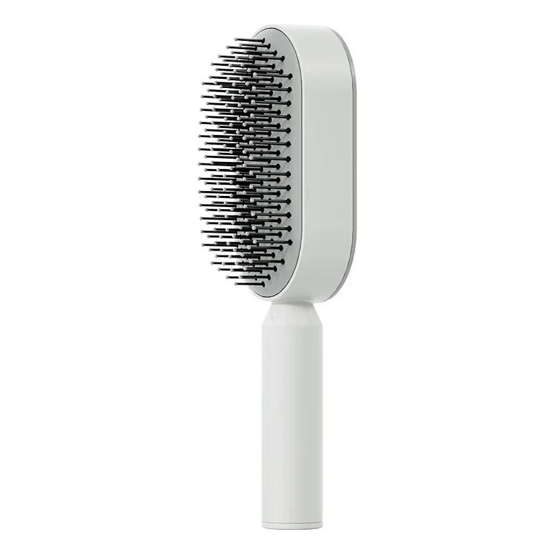 Air Cushion Massage Comb Self Cleaning Hair Remover Design for Women's Long Hair Anti Static Comb Scalp Massager