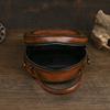 Chinese Style Round Crossbody Bags Women Embossing Shoulder Bags Large Capacity Pu Leather Vintage Handbags For Work Shopping