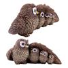 Resin Owl Family Figurines Garden Owl Decors Statue Resin Animal Figurines Sculpture Table Centrepieces for Living Room